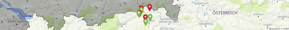 Map view for Pharmacies emergency services nearby Walchsee (Kufstein, Tirol)